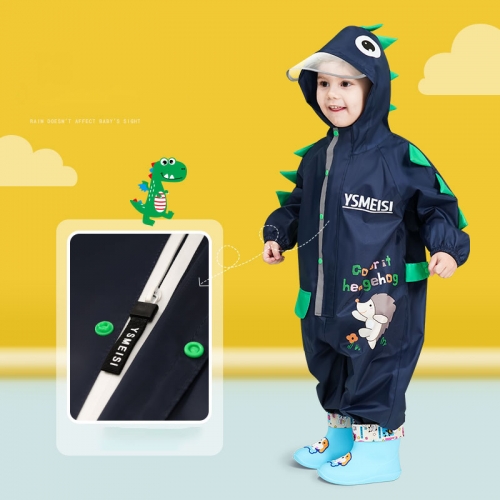 Children's one-piece raincoat rainpants suit children's rain gear boys' girls' kindergarten poncho