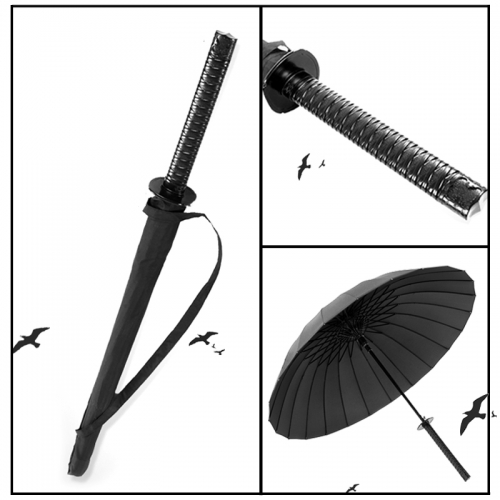 Japanese samurai long handle umbrella handsome man large extra large double knife umbrella sword umbrella students increase reinforcement thickening