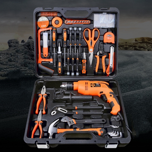 Hardware toolbox electrician repair multifunctional small electric drill home maintenance combination complete set