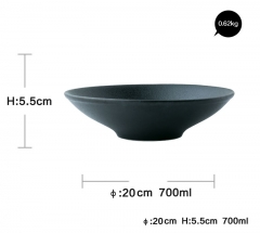 Gru black frosted bowl with pointed bottom