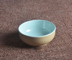 Double-color small blue 4.2-inch round bowl in 10 packs