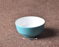 Blue and white 5-inch round bowls come in 10 packs