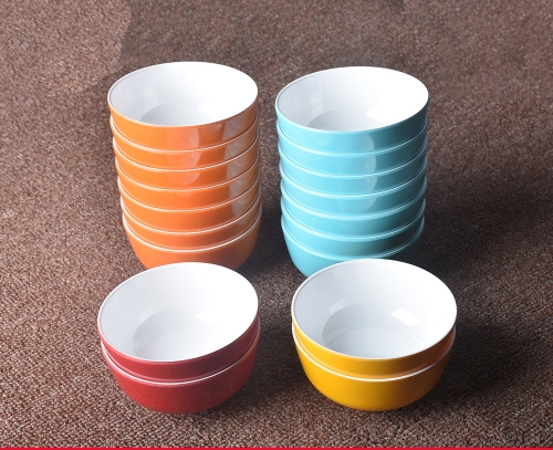 10 A5 melamine two-color small bowl rice bowl soup bowl thin rice bowl plastic restaurant restaurant drop proof commercial