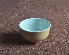 Double-color small blue 4.5-inch round bowl in 10 packs