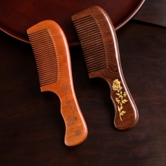 19cm peach comb + 19cm sandalwood comb