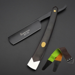 Black wood handle Razor + swing cloth