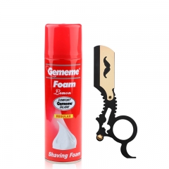 Finger razor [black gold] + shaving foam 1 bottle + 10 blades