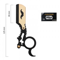 Finger razor [black gold] + 10 blades