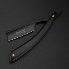 Black Retro wood handle single razor