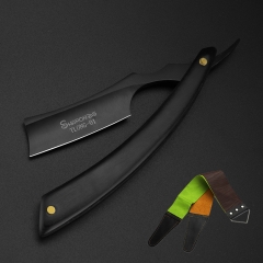 Black Retro wood handle Razor + swing cloth