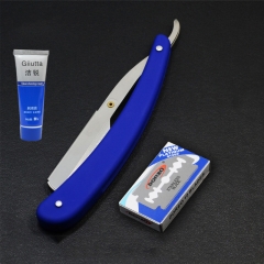 Blue Holder + 10 blades + shaving cream