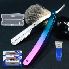 Gradual blue purple + 20 blades + shaving cream delivery box