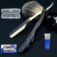 Charming black gold + 10 blades + shaving cream box