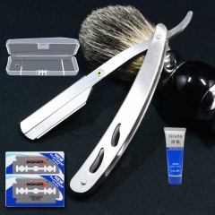 Cool silver turret + 20 blades + shaving cream delivery box