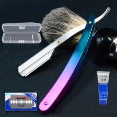 Gradual blue purple + 10 blades + shaving cream delivery box