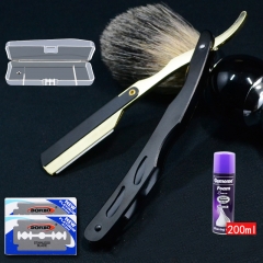 Charm black gold +20 blade + shaving foam delivery box