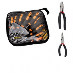 Reinforced 9-piece Set + 7-inch steel wire pliers + 6-inch sharp nose