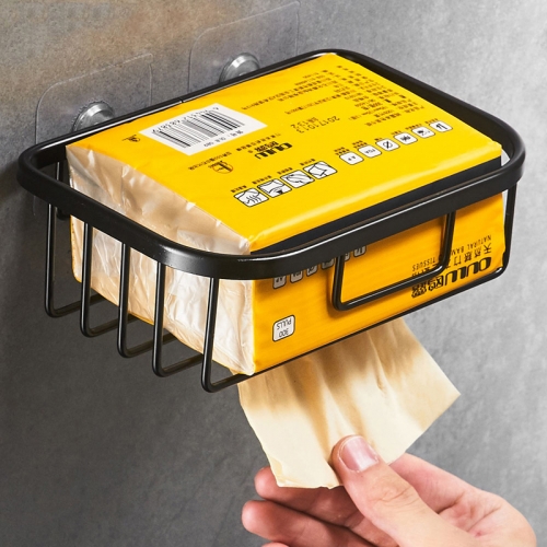 Toilet tissue box without perforated tissue basket shelf