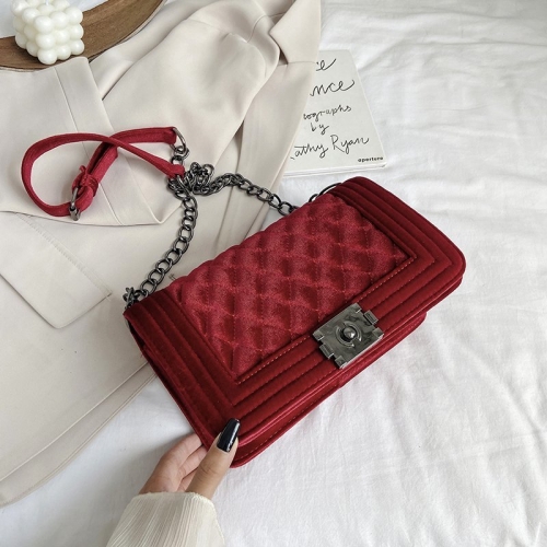 New fashion, large capacity, fashionable, small fragrance, one shoulder slanting cross hand bag for women