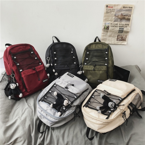 Backpack for male junior high school students backpack for female tooling trend Street computer bag