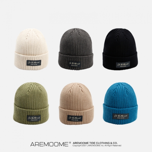 Korean Wool Hat Women's autumn and winter Korean versatile warm knitted hat cloth Street trendsetter hip hop hat men's cold hat