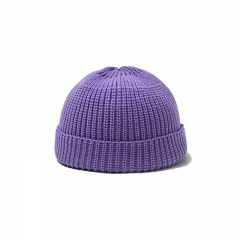 Double hook Knit Hat - Purple