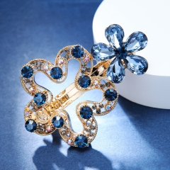 Plum blossom hairpin dark blue