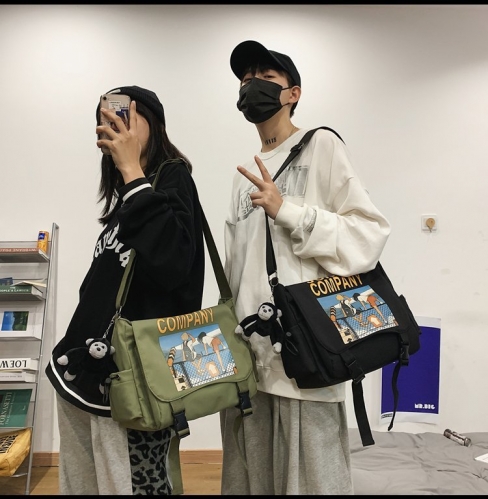 Shoulder bag messenger bag tide brand Japanese backpack fashion casual couple postman bag college students