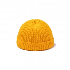 Double hook Knit Hat - bright yellow