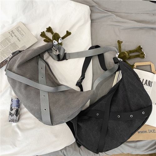 Retro canvas tooling lovers shoulder bag students' school bag female versatile messenger bag male