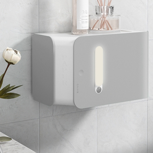 Creative intelligent night light without punching in toilet tissue box