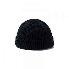 Double hook Knit Hat - Black