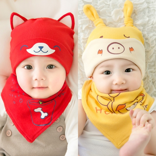 Baby's hat spring and autumn thin baby's pure cotton fetal cap newborn's cap protecting fontanel is cute and super cute