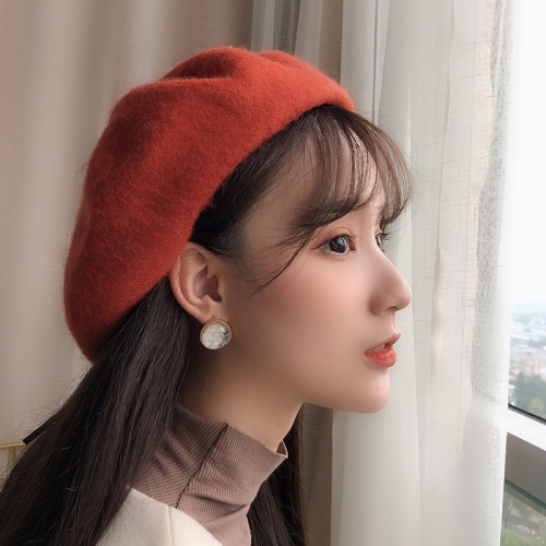 Beret women's autumn and winter Korean Edition Japanese versatile British retro student hat children's winter fashion bud Hat Winter