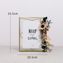 Flower material 2 + golden diamond + 8 inch