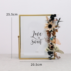 Flower material 2 + gold single side + 8 inch