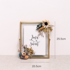 Dried flower + gold + 8