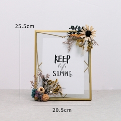 Dream dried flower + golden diamond + 8 inch