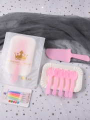 Pink 5 plate fork knife candle crown BAG 100 sets