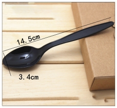 Simple package 100 black spoons