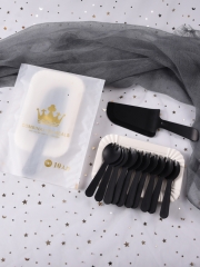 Black 10 plate fork knife crown BAG 100 sets