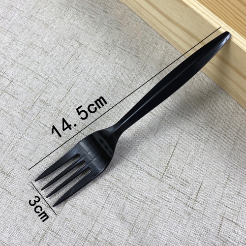 Disposable fork individually packaged Western food knife fork spoon dessert fork take out plastic fruit fork 100 pieces