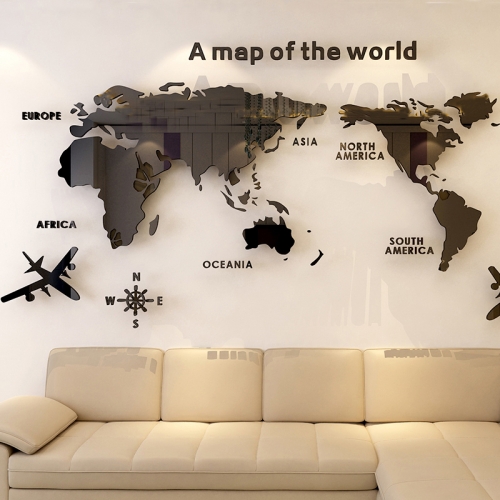 Creative personality Nordic world map wall sticker 3D acrylic