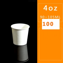 100 4oz thickened White Cups