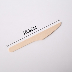 5 packs of 16.8cm simple wooden knife