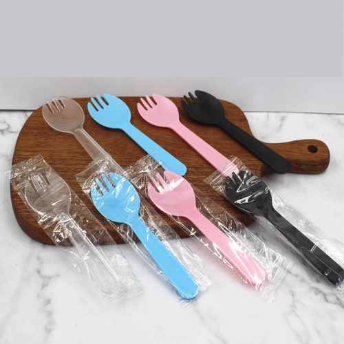 Cake fork spoon disposable fork cake tableware mousse spoon Western dessert spoon fork individually packed 1000 pieces