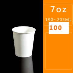 100 7oz thickened White Cups