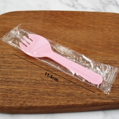 1000 pink forked spoons