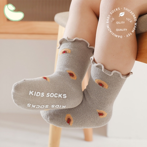 Baby cotton socks spring and autumn summer newborn loose mouth baby floor socks non slip children's middle tube socks