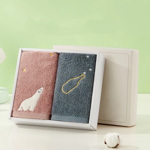 Star series towel gift box limited edition cotton household absorbent lint couples wash towel pair